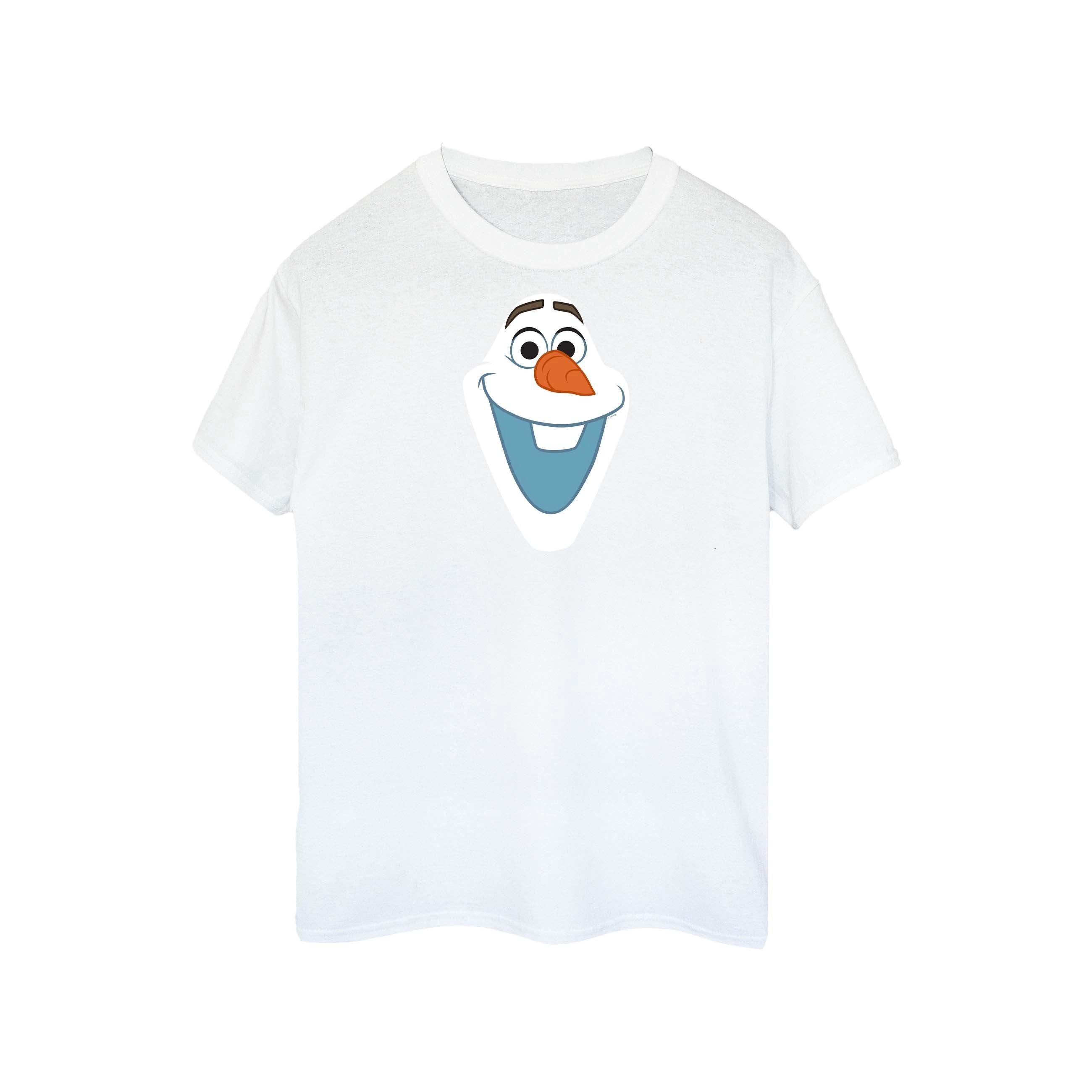Image of Frozen Olaf Face Tshirt Damen Weiss S