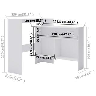 VidaXL Table de bar bois d'ingénierie  