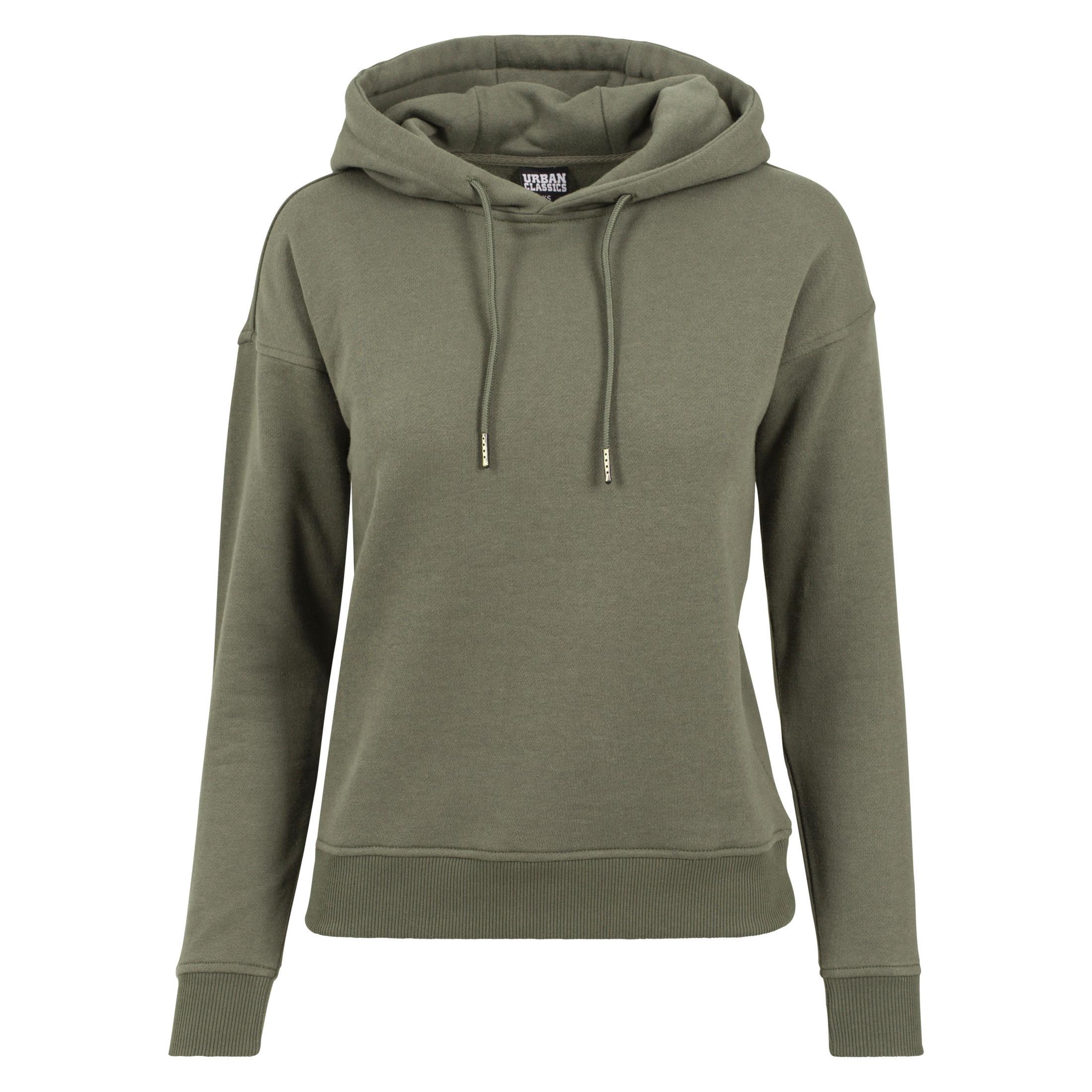 Image of Kapuzenpullover Frau Urban Classic Basic Côtelés Damen Olivegrün XL