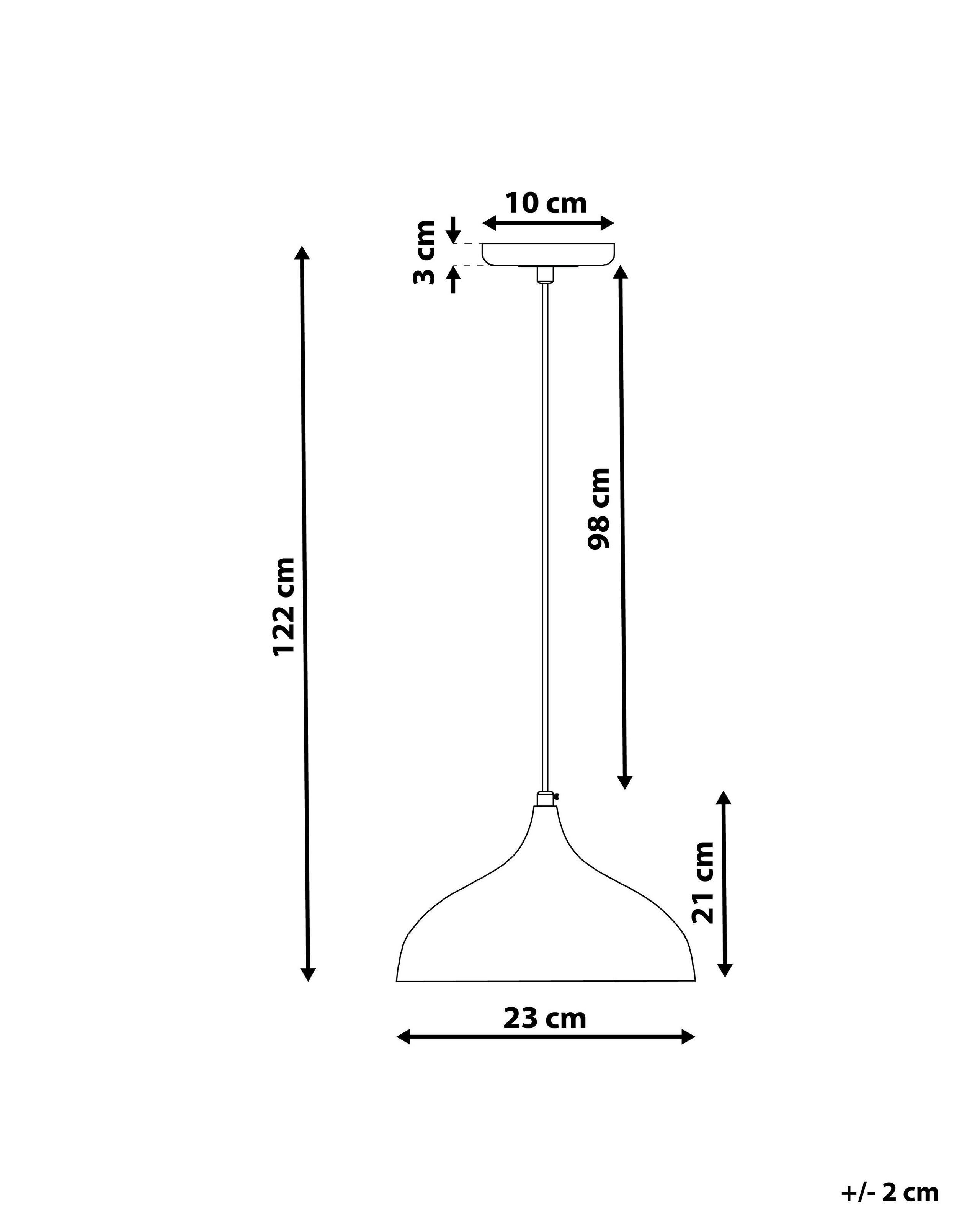 Beliani Lampe suspension en Plâtre Moderne LAMBRO  