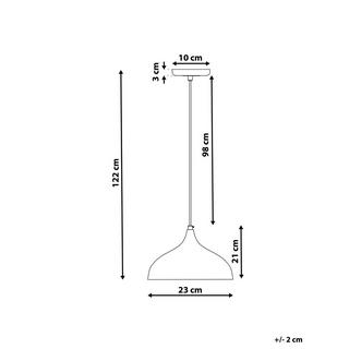 Beliani Lampe suspension en Plâtre Moderne LAMBRO  