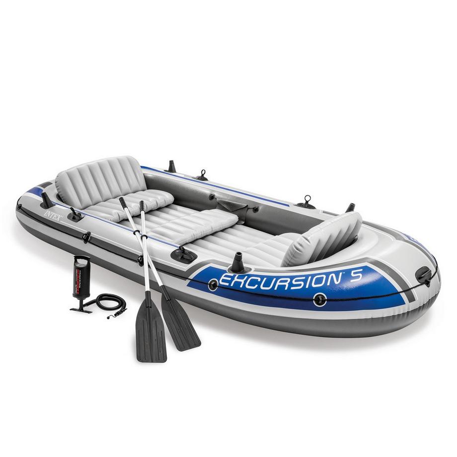 Intex  Ausflugs-Schlauchboot für 5 Personen + Ruder + Pumpe, Intex 68325 