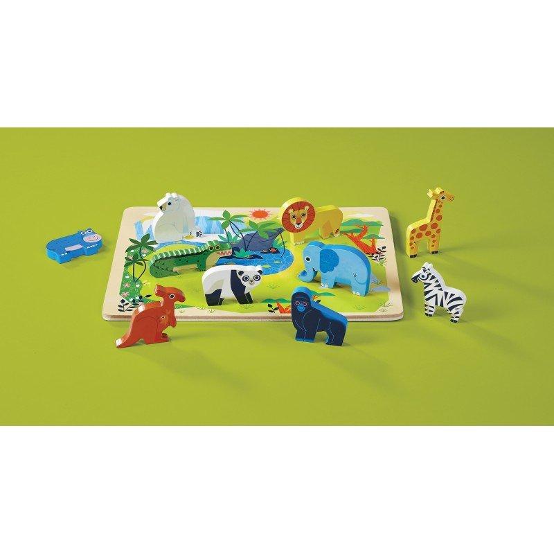 Crocodile Creek  Wood Puzzle, Zoo 