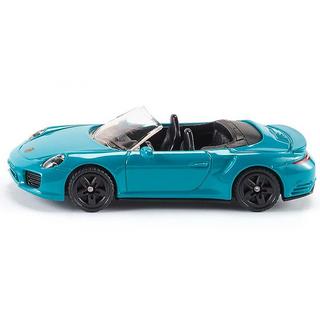 siku  1523, Porsche 911 Turbo S Cabrio, Metall/Kunststoff, Blau, Spielzeugauto für Kinder 