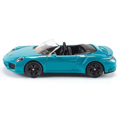 siku  1523, Porsche 911 Turbo S Cabrio, Metall/Kunststoff, Blau, Spielzeugauto für Kinder 