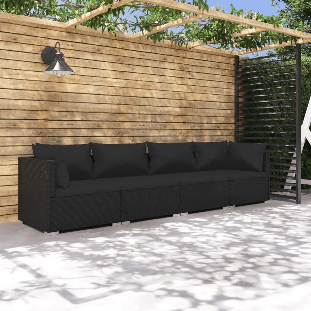 VidaXL set salotto da giardino Polirattan  