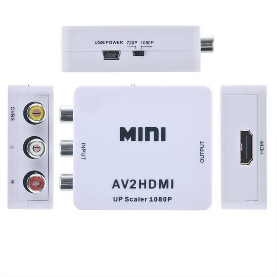 eStore  Mini AV zu HDMI Video Converter Adapter 720p 1080p 
