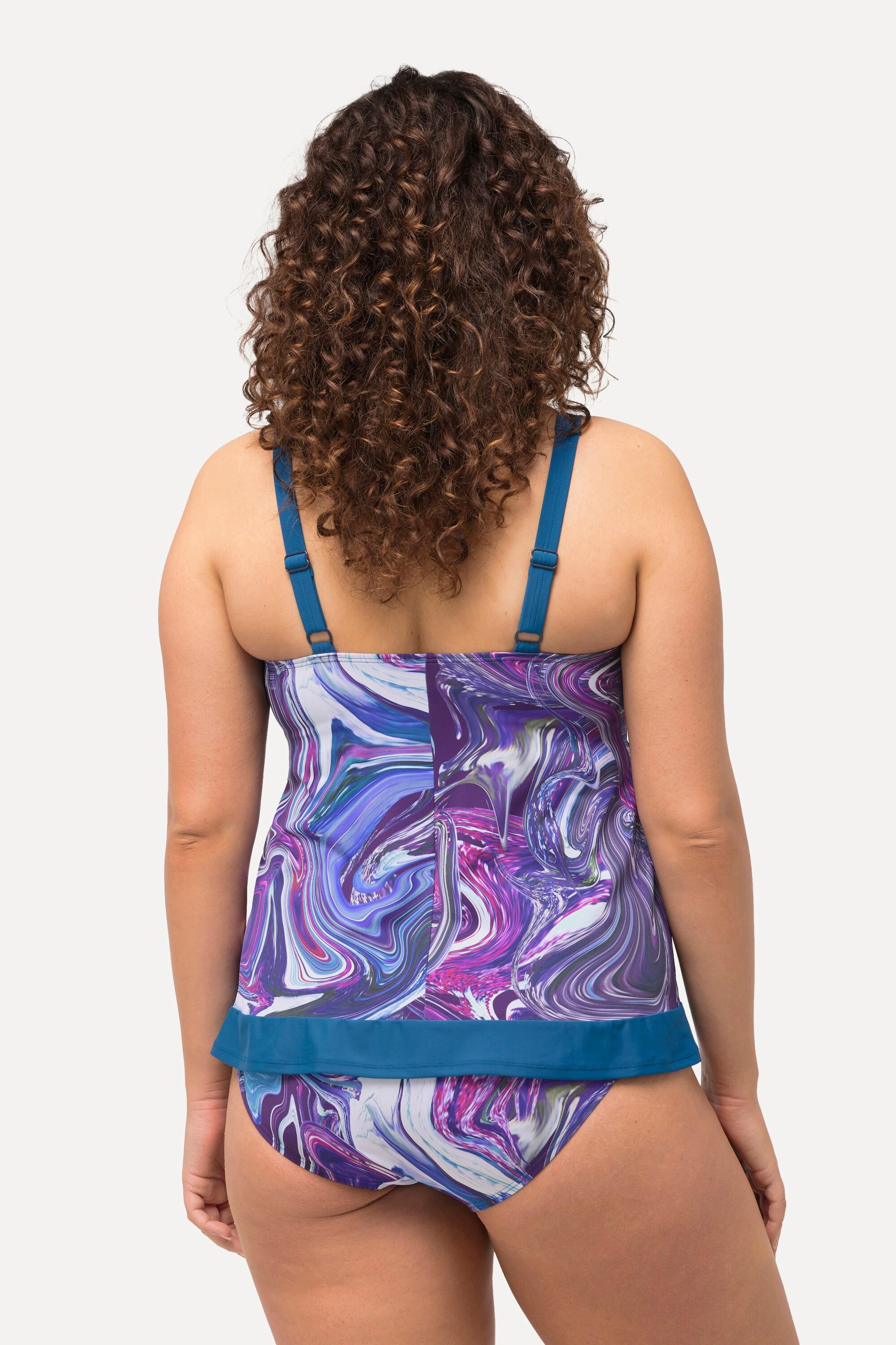 Ulla Popken Tankini Marmormuster Softcups  