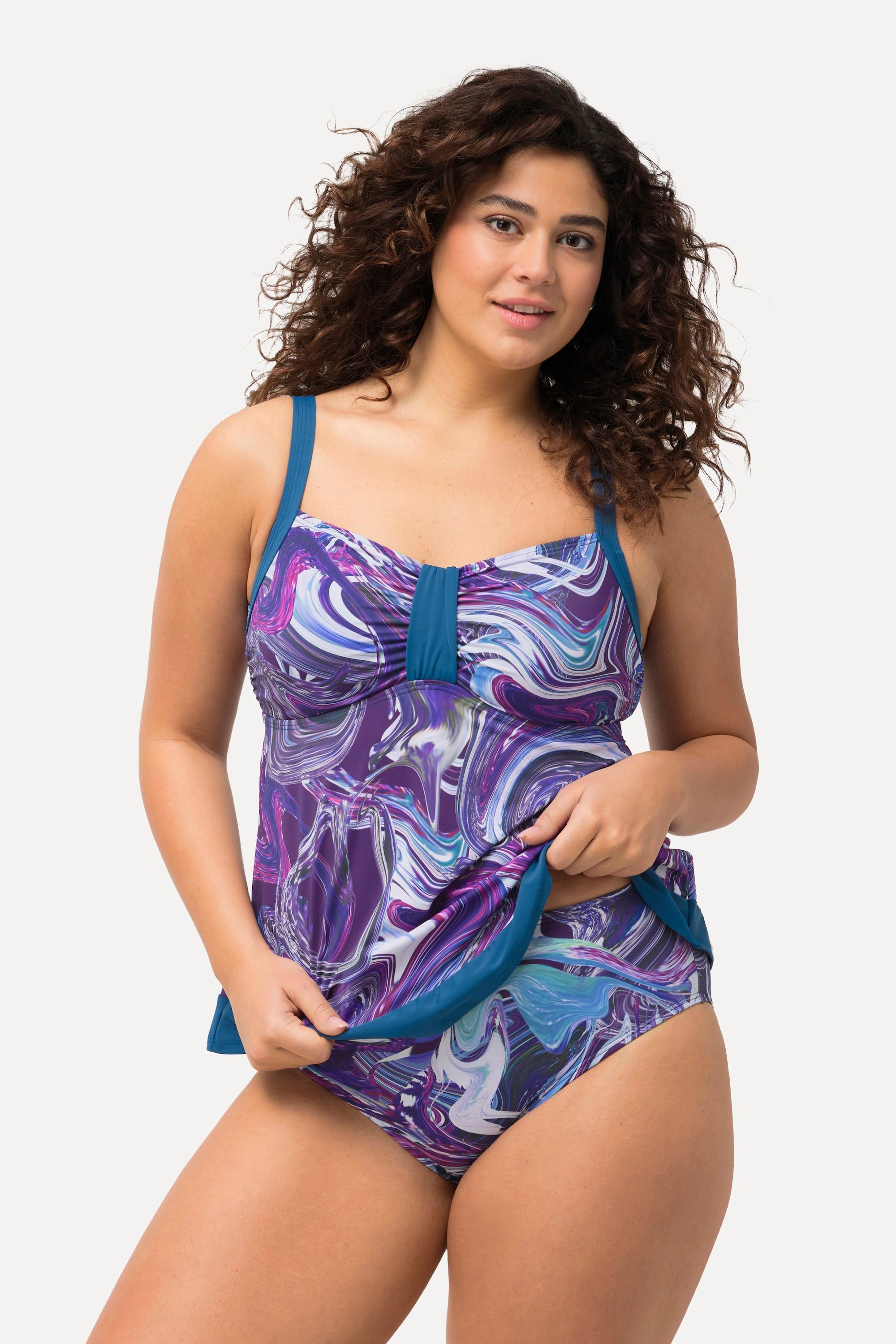 Ulla Popken Tankini Marmormuster Softcups  