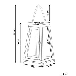 Beliani  Laterne aus Kiefernholz Skandinavisch PULAU 