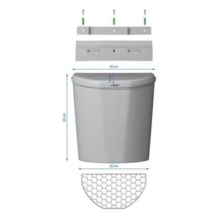 Pricenet Abfallbehälter L mit Deckel für Wohnwagen/Wohnmobil  