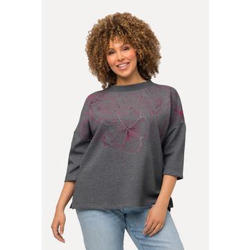 Pullover dal taglio oversize con farfalle, collo alto e maniche a 3/4