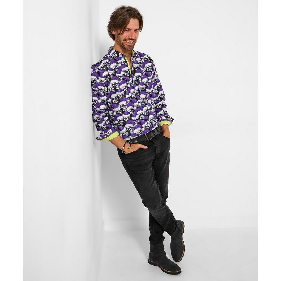Joe Browns Camicia Motivo Teschio Natalizio  