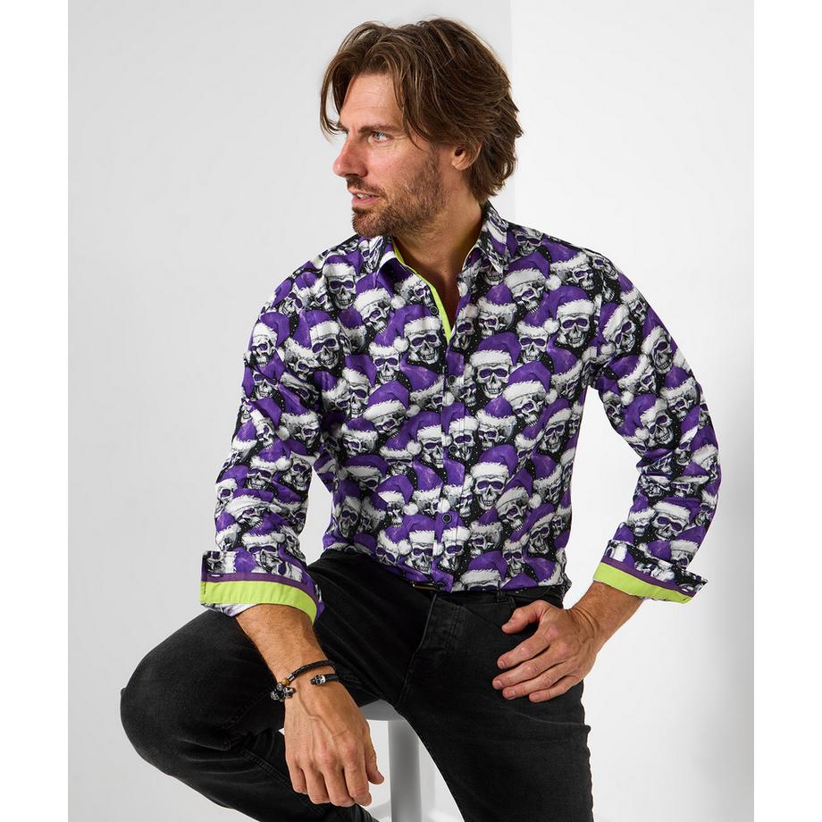 Joe Browns Camicia Motivo Teschio Natalizio  