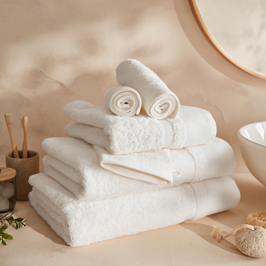 La Redoute Intérieurs 4er-Pack Waschhandschuhe KHEOPS aus gekämmter Baumwolle 600g/m2  