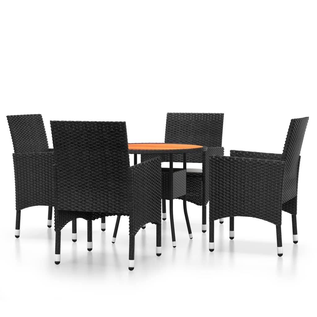 VidaXL set da pranzo da giardino Polirattan  