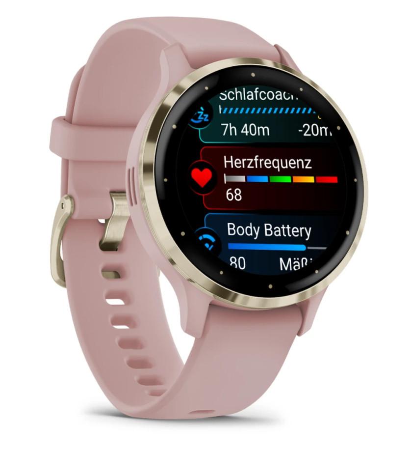 GARMIN  Venu 3S 3,05 cm (1.2") AMOLED Digital 390 x 390 Pixel Touchscreen Gold, Rose WLAN GPS 