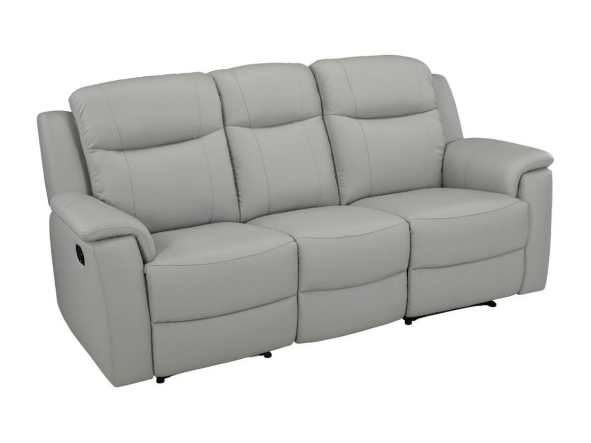 Vente-unique Relaxsofa Leder 3Sitzer EVASION  