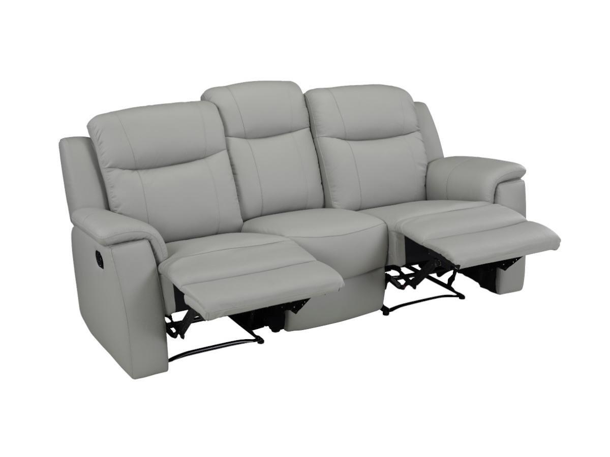 Vente-unique Relaxsofa Leder 3Sitzer EVASION  