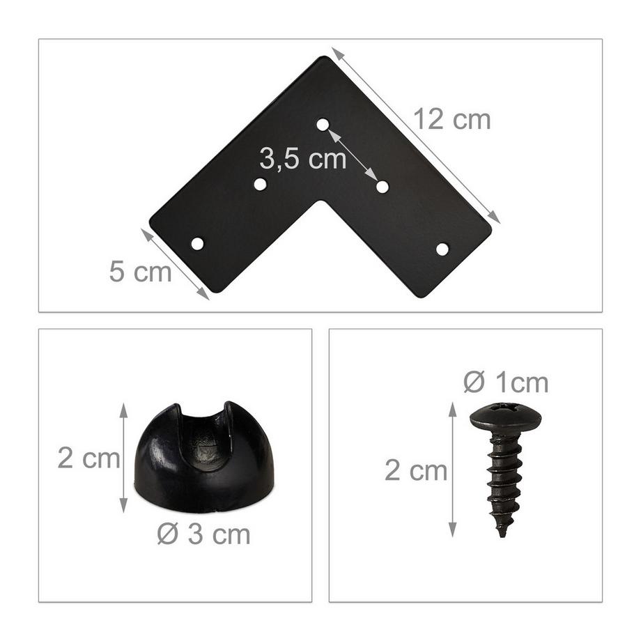 B2X  Möbelbein-Haarnadel 4er-Set 