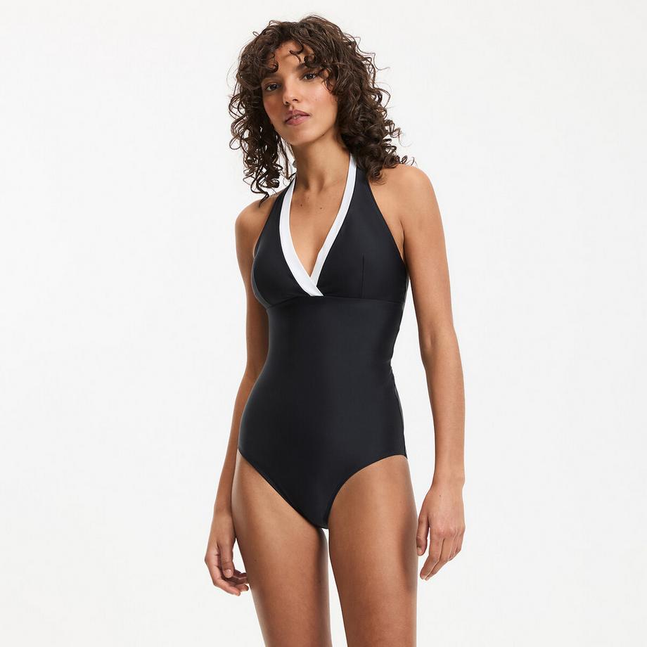 Maillot de bain 1 pièce foulard détail contrastant