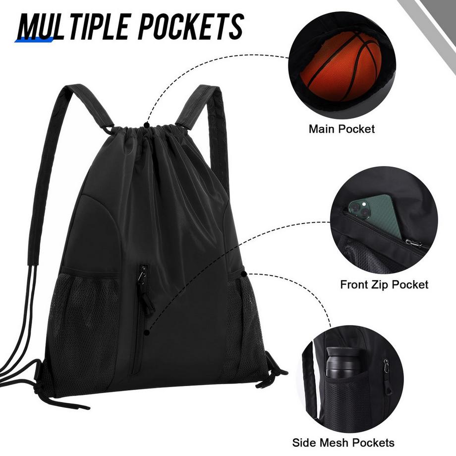 Only-bags.store  Drawstring Rucksack große Kapazität Gym Bag, wasserdicht Nylon Sporttasche 