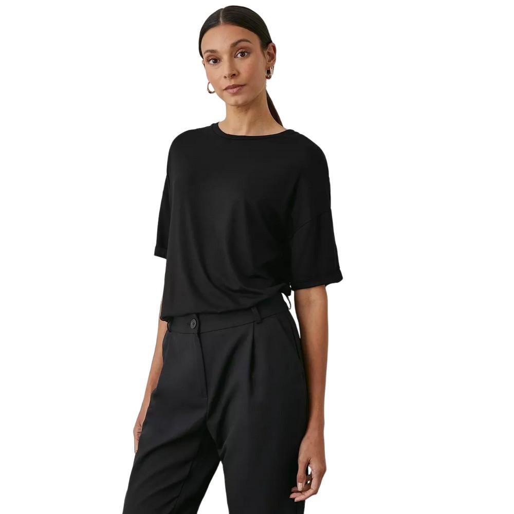 Image of Tshirt Geknöpftes Bündchen Unisex Schwarz 38