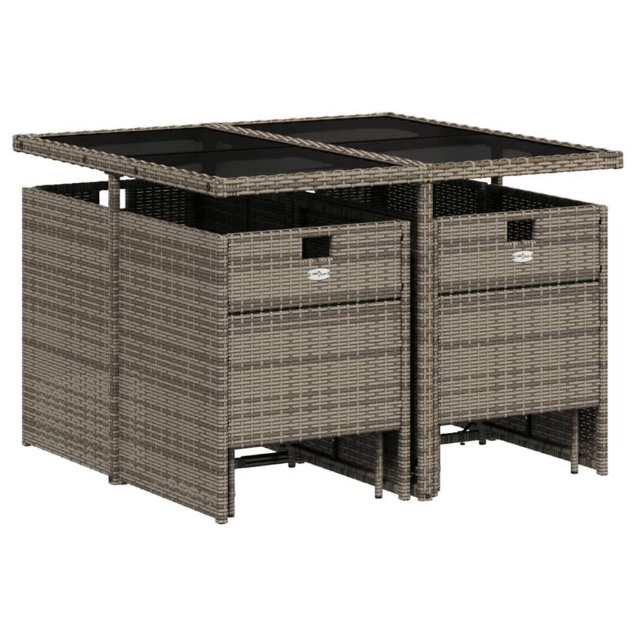 VidaXL set da pranzo da giardino Polirattan  