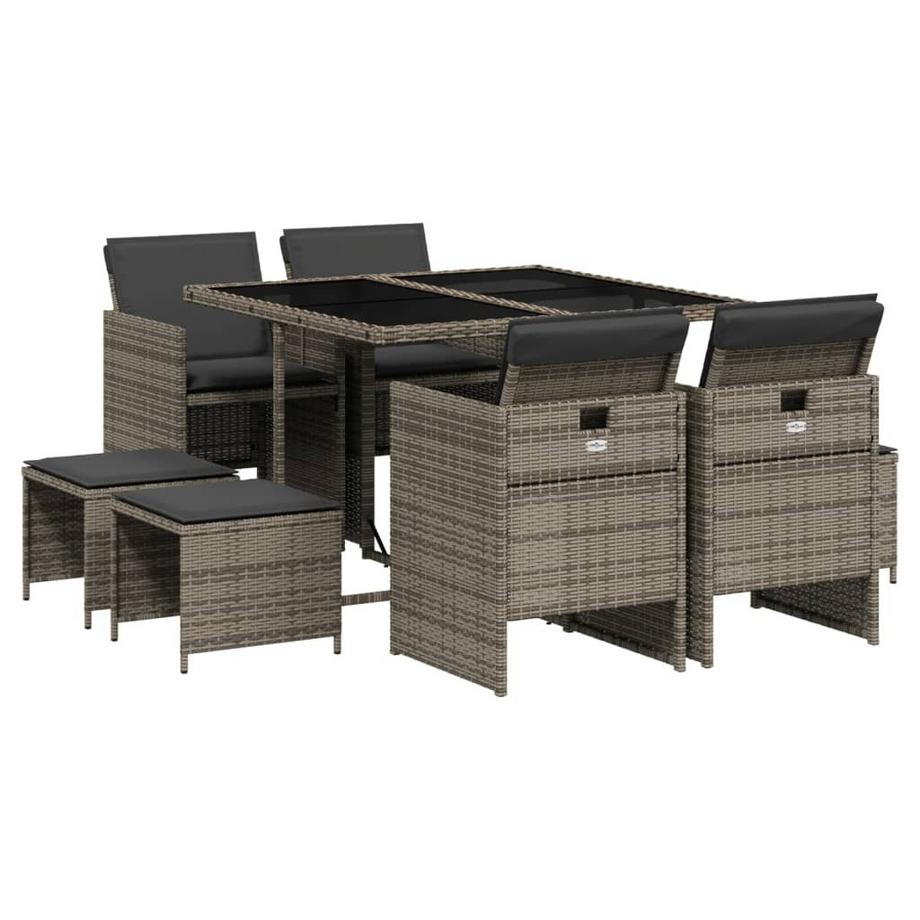 set da pranzo da giardino Polirattan