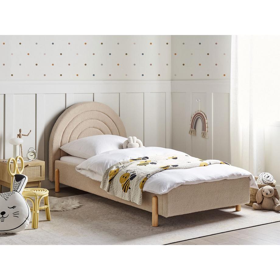 Beliani Lit d'enfant en Bouclé Rétro ANET  