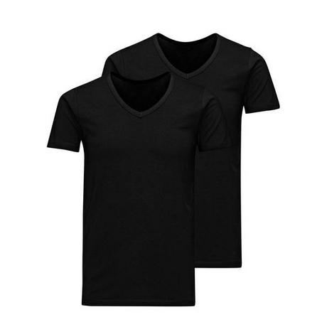 JACK & JONES  T-shirt  Paquet de 2 Confortable à porter-JACBASIC V-NECK TEE 2PK 