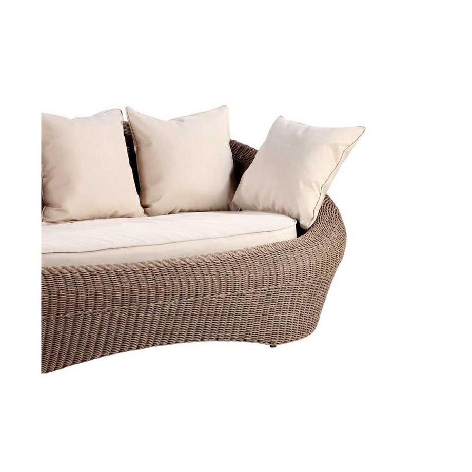 Vente-unique Canapé 3 places de jardin en résine tressée caramel WHITEHEAVEN  