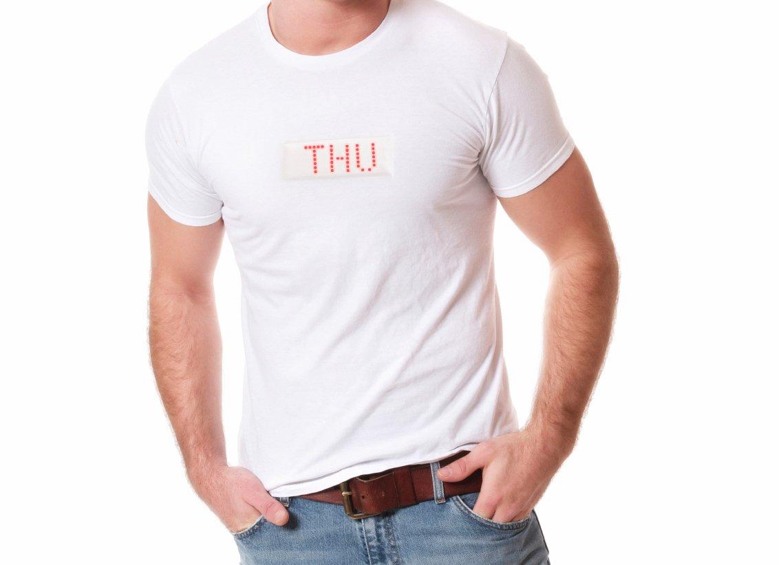 Image of Led Panel Shirt S Unisex Weiss ONE SIZE