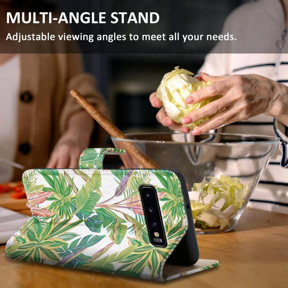 Cadorabo  Housse compatible avec Samsung Galaxy S10 PLUS - Coque de protection avec fermeture magnétique, fonction de support et compartiment pour carte 