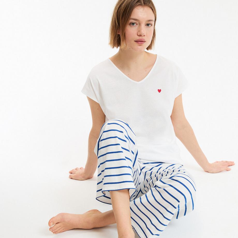 Pyjama. Jersey aus reiner Baumwolle