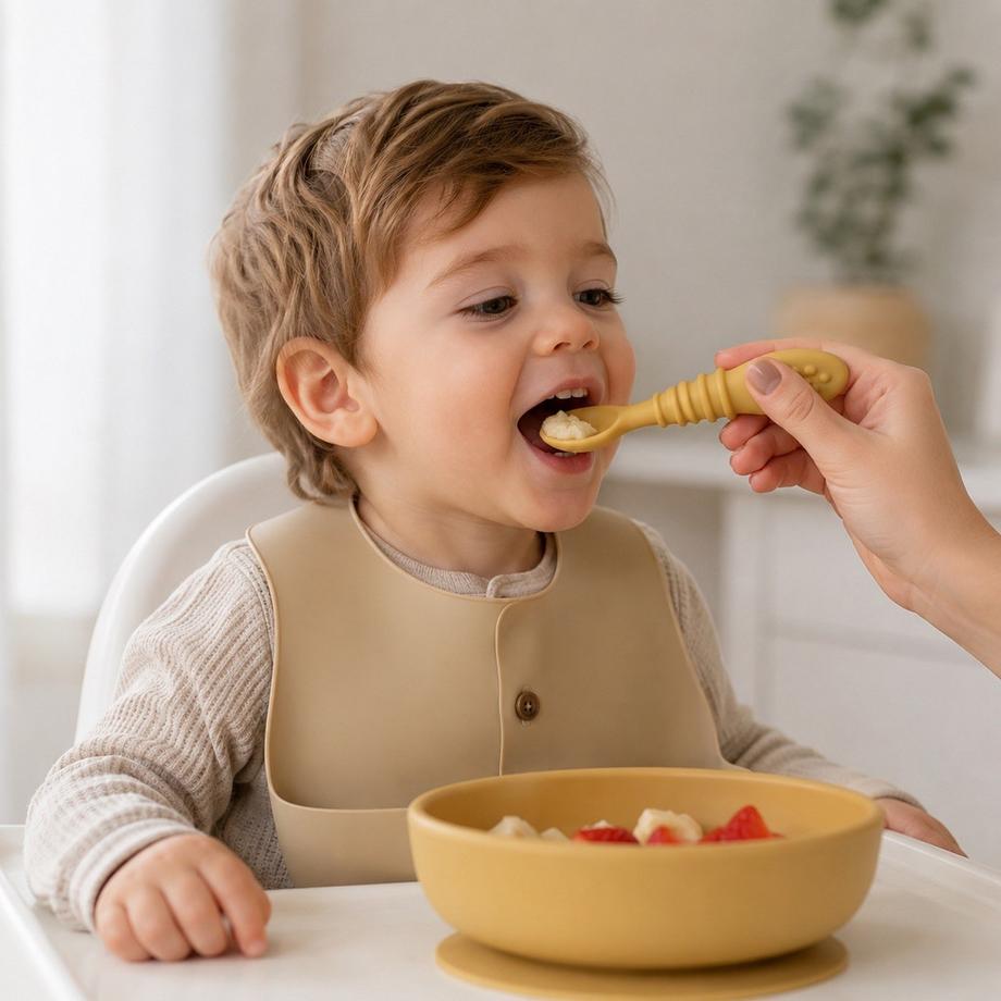 Misiu  Silikon Babylöffel Set – 6 Stück weiche Lernlöffel 