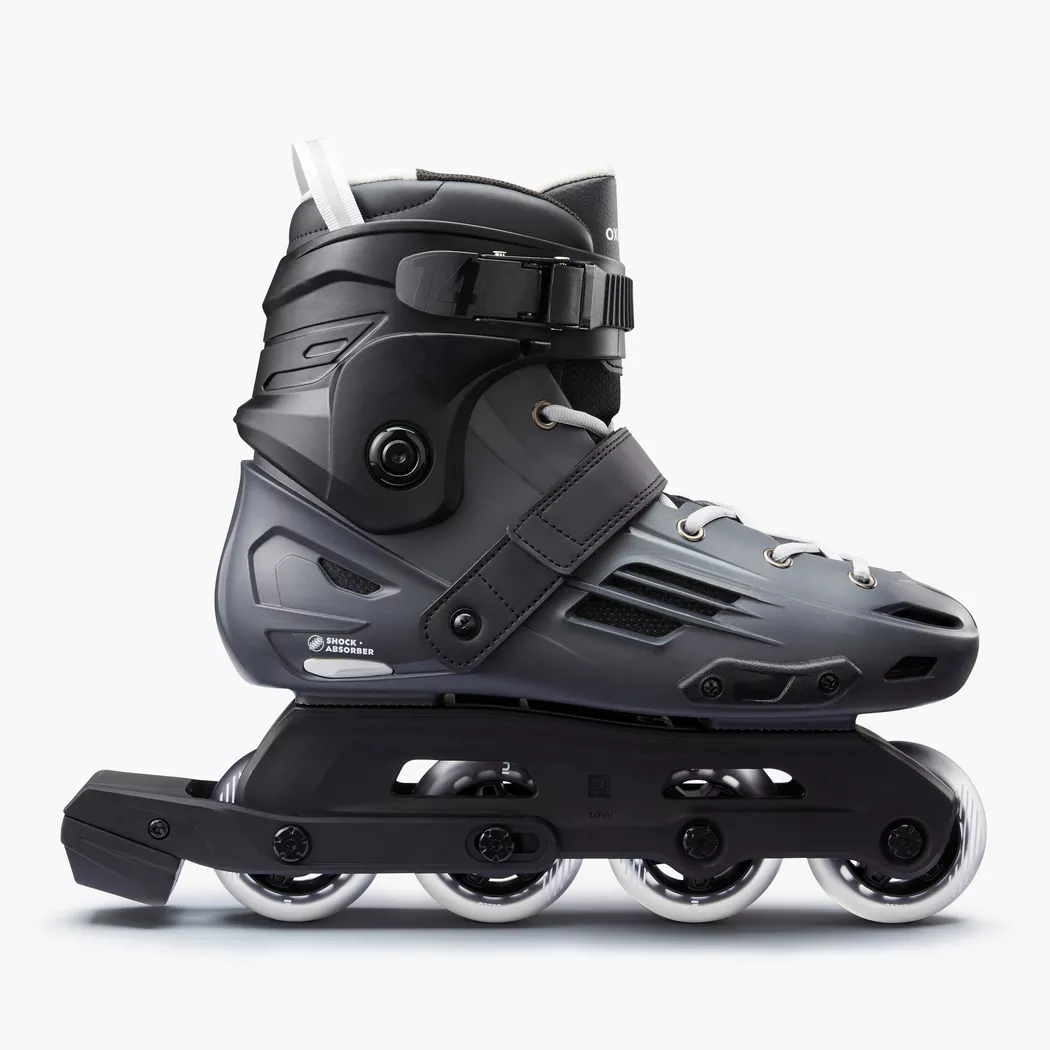 OXELO - Pattini in linea MF140 con scocca rigida, 41, Space Black