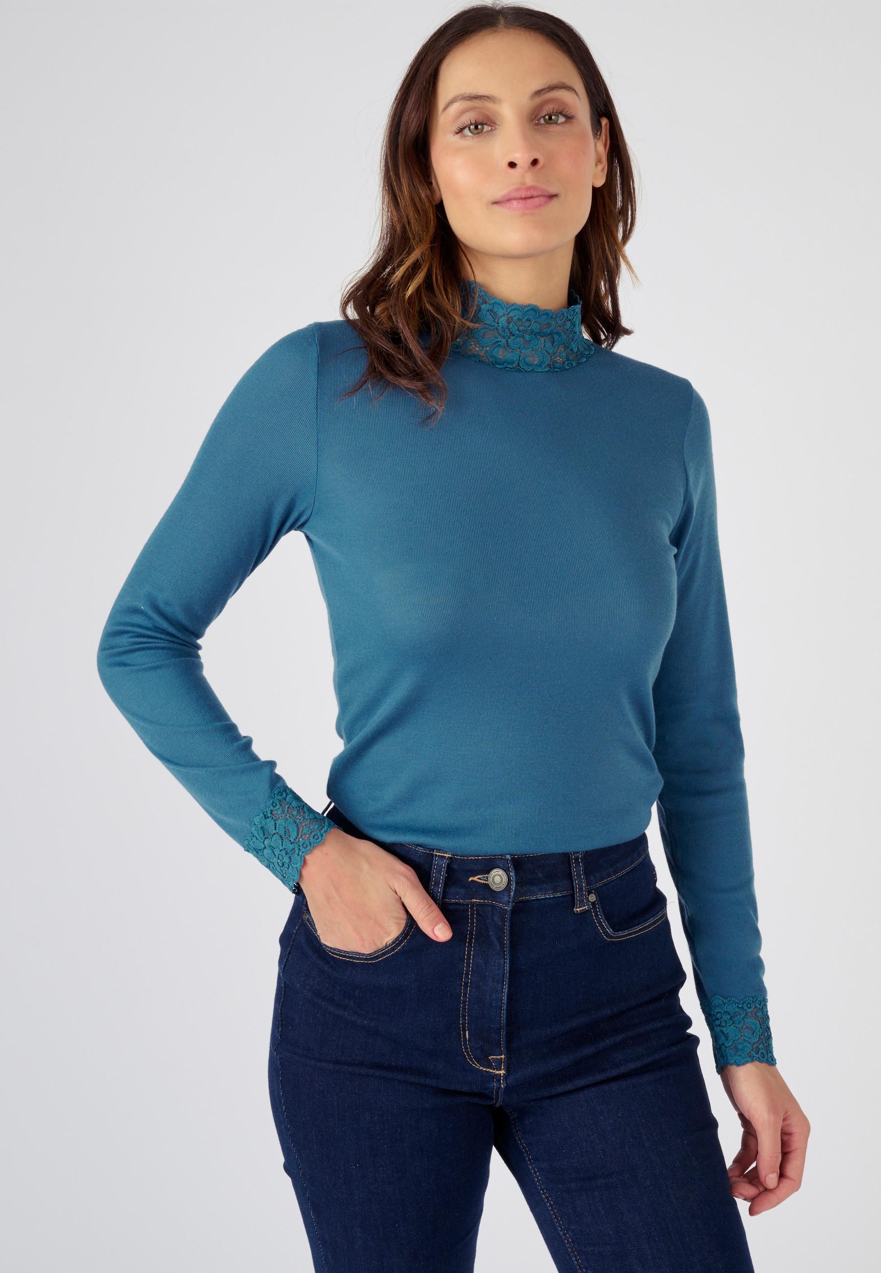 Image of Langärmeliges Shirt Aus Thermolactyl-feinripp. Damen Blau 34/36