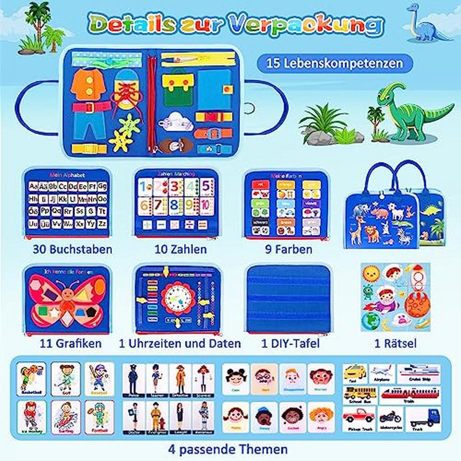 Activity-board  Busy Board, 9-in-1-Aktivitätsboard 