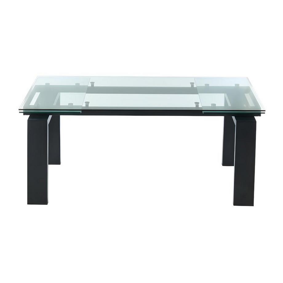 Vente-unique Table à  manger extensible LUBANA Verre trempé métal 8 à  10 cous  