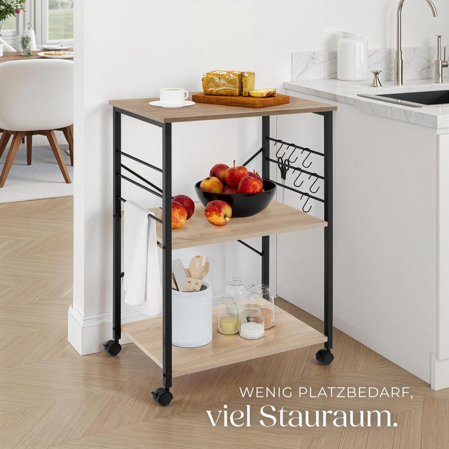 Tectake Carrello portavivande Rugby stile industriale  