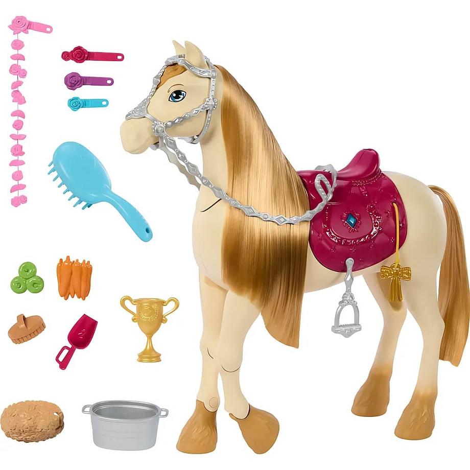 Barbie  Bewegliches Pferd mit Zubehör 