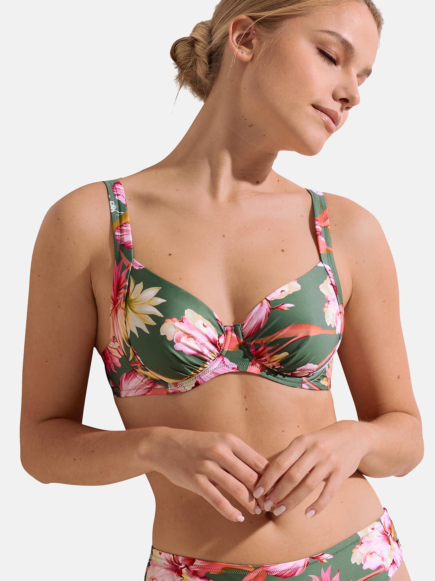 Image of Armaturiertes Badeanzugoberteil Rimini Damen Grün B/38