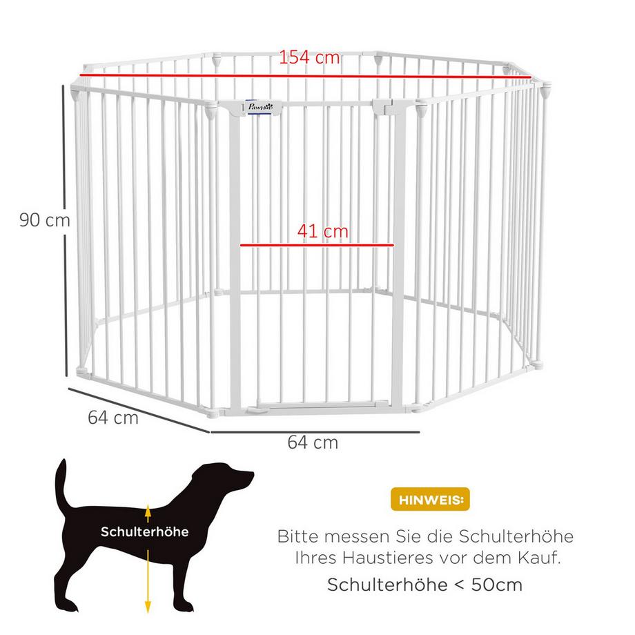 Northio  Parc pour chiots, hauteur 90 cm, barrière, 8 panneaux, pliable, enclos extérieur avec aide à la fermeture pour chiens 