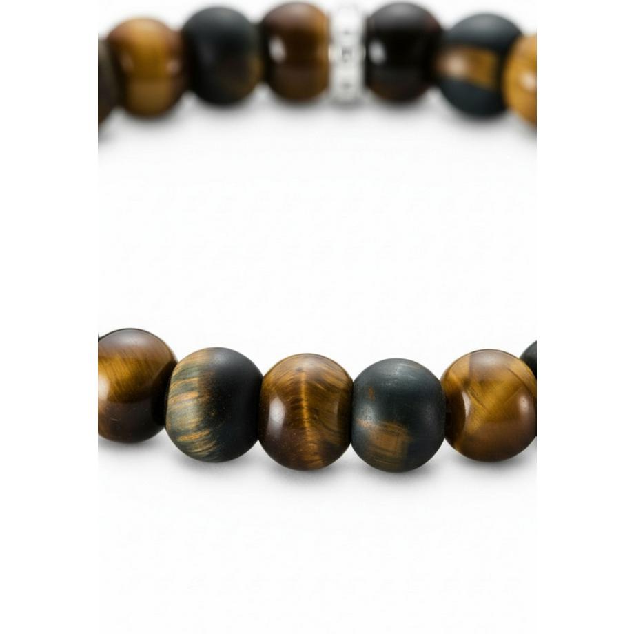Thomas Sabo  Bracelet avec perles d'Œil de Tigre brundé et dé 