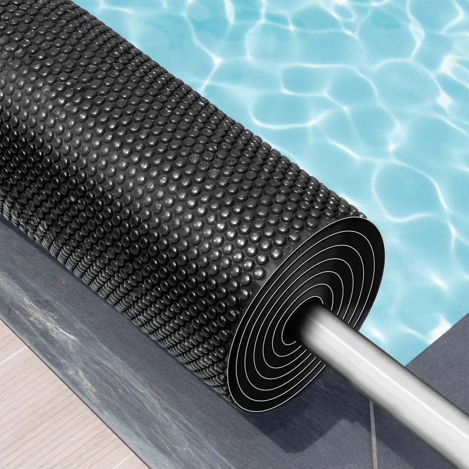 Tectake PoolabdeckungPolyethylenmitSolarfolie,selbstschwimmend,strapazierfähig,Schmutzschutz,500x800cm  