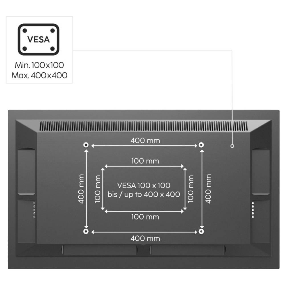 hama  TV-Standfuss, schwenkbar, höhenverstellbar, 140 cm (55″) bis 30 kg 