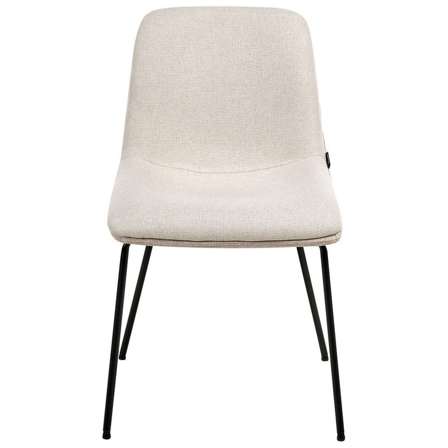 Beliani Esszimmerstuhl 2er Set aus Stoff Skandinavisch LORIDA  