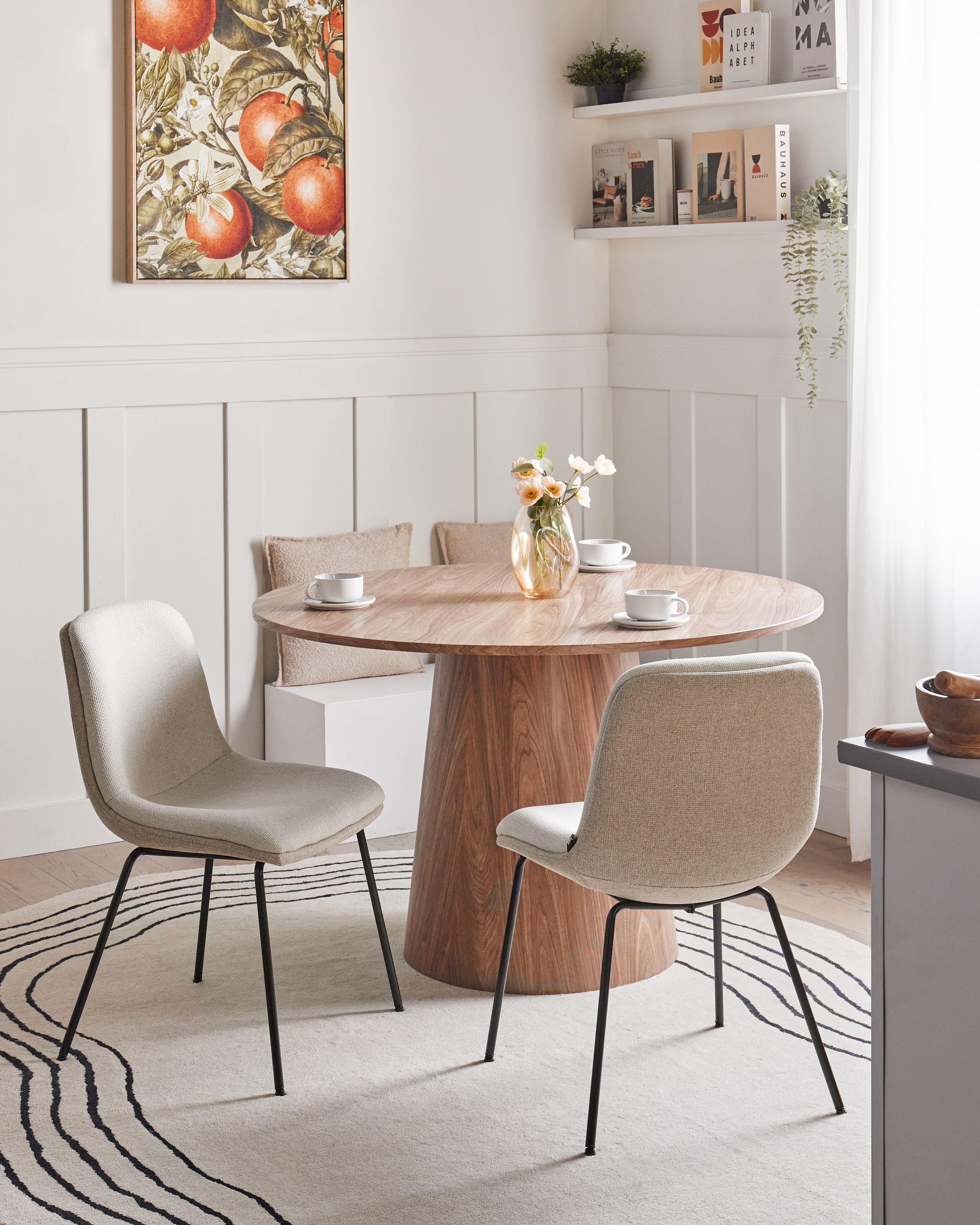 Beliani Set di 2 sedie da pranzo en Tessuto Scandinavo LORIDA  