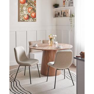 Beliani Set di 2 sedie da pranzo en Tessuto Scandinavo LORIDA  